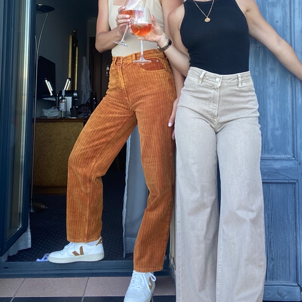 BDG urban outfitters burnt orange corduroy high-rise and baggy